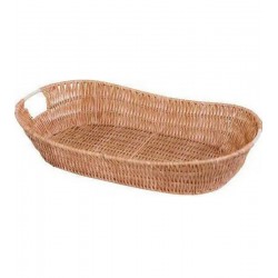 Cesto 46cm Por 28cm Oval Claro Fibra Sintética Multiuso